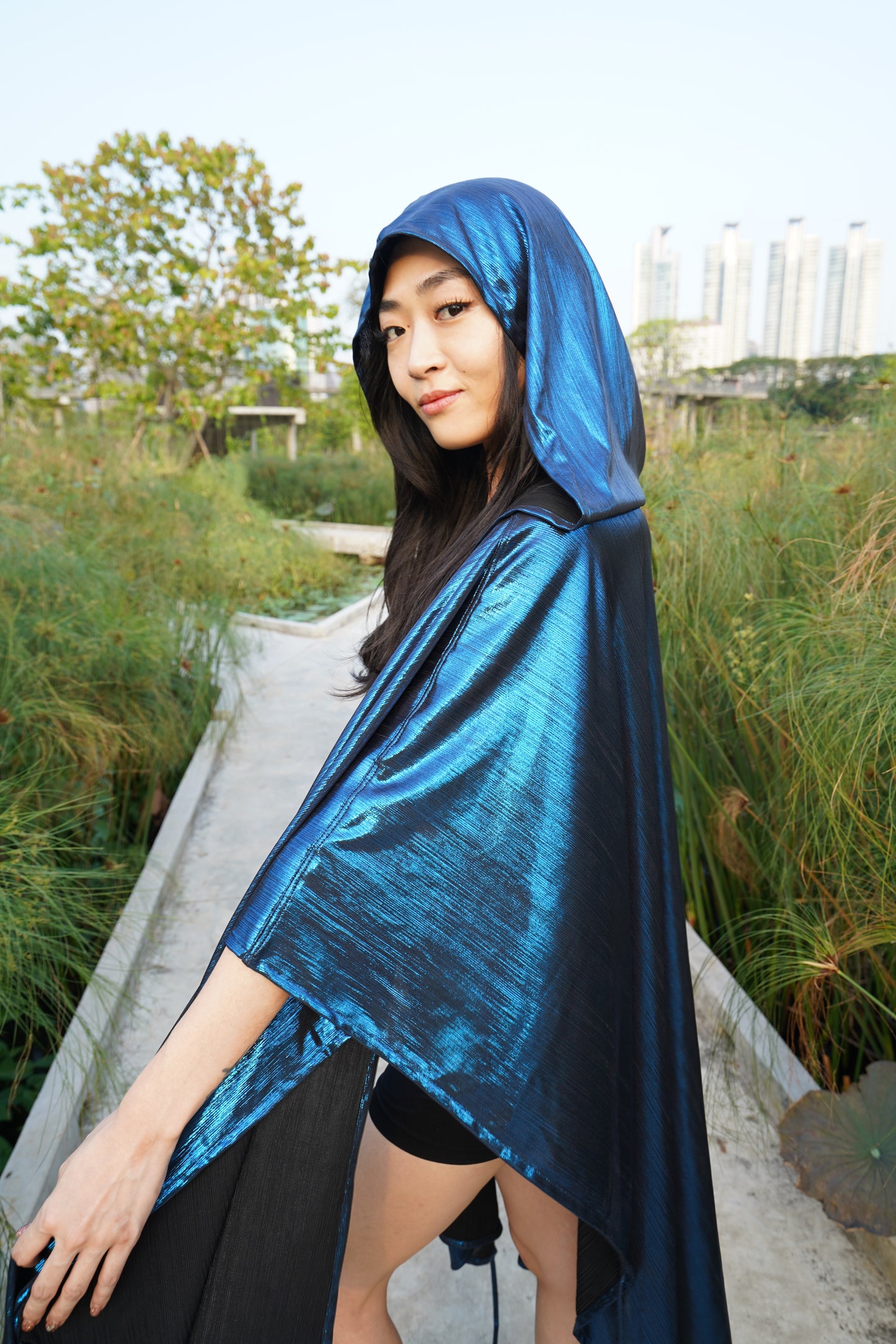 Royal Sky Kimono Cape