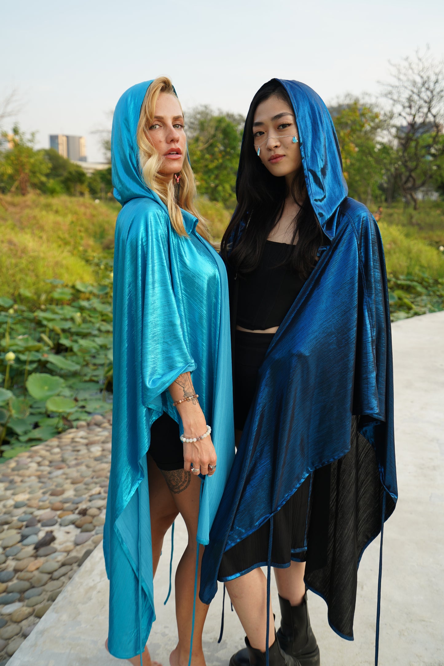 Royal Sky Kimono Cape