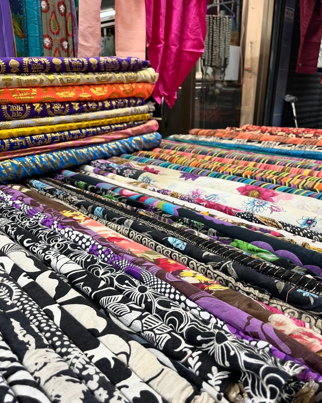 sourcing fabric for L'Oasis collection