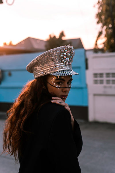 Silver Starlight Hat with LED